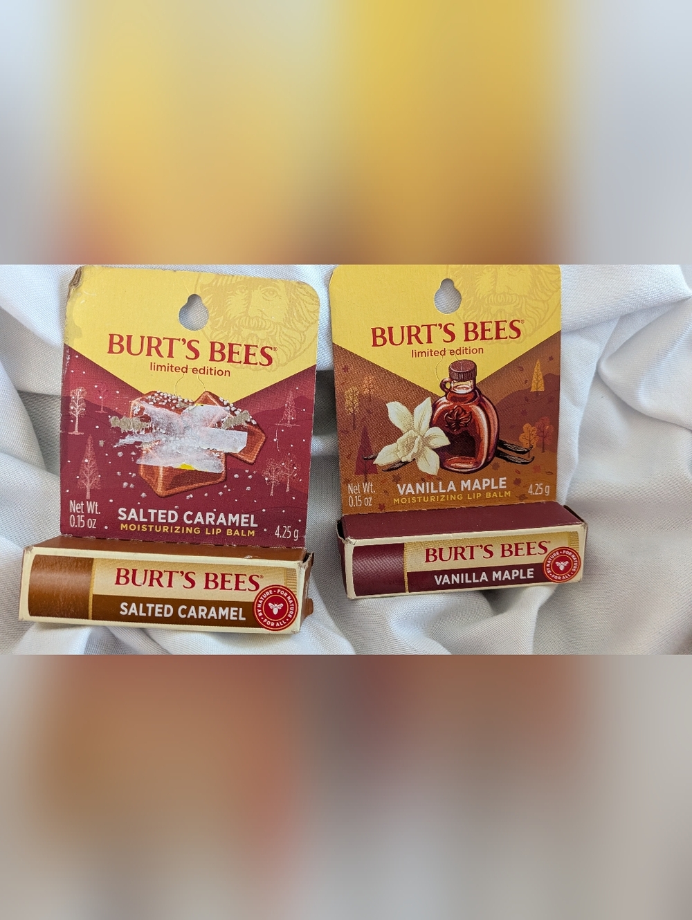 Burt's Bees Salted Caramel & Vanilla Maple Lip Balm- LIMITED EDITION